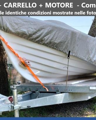 BARCA a MOTORE Come Nuova + CARRELLO Basculante