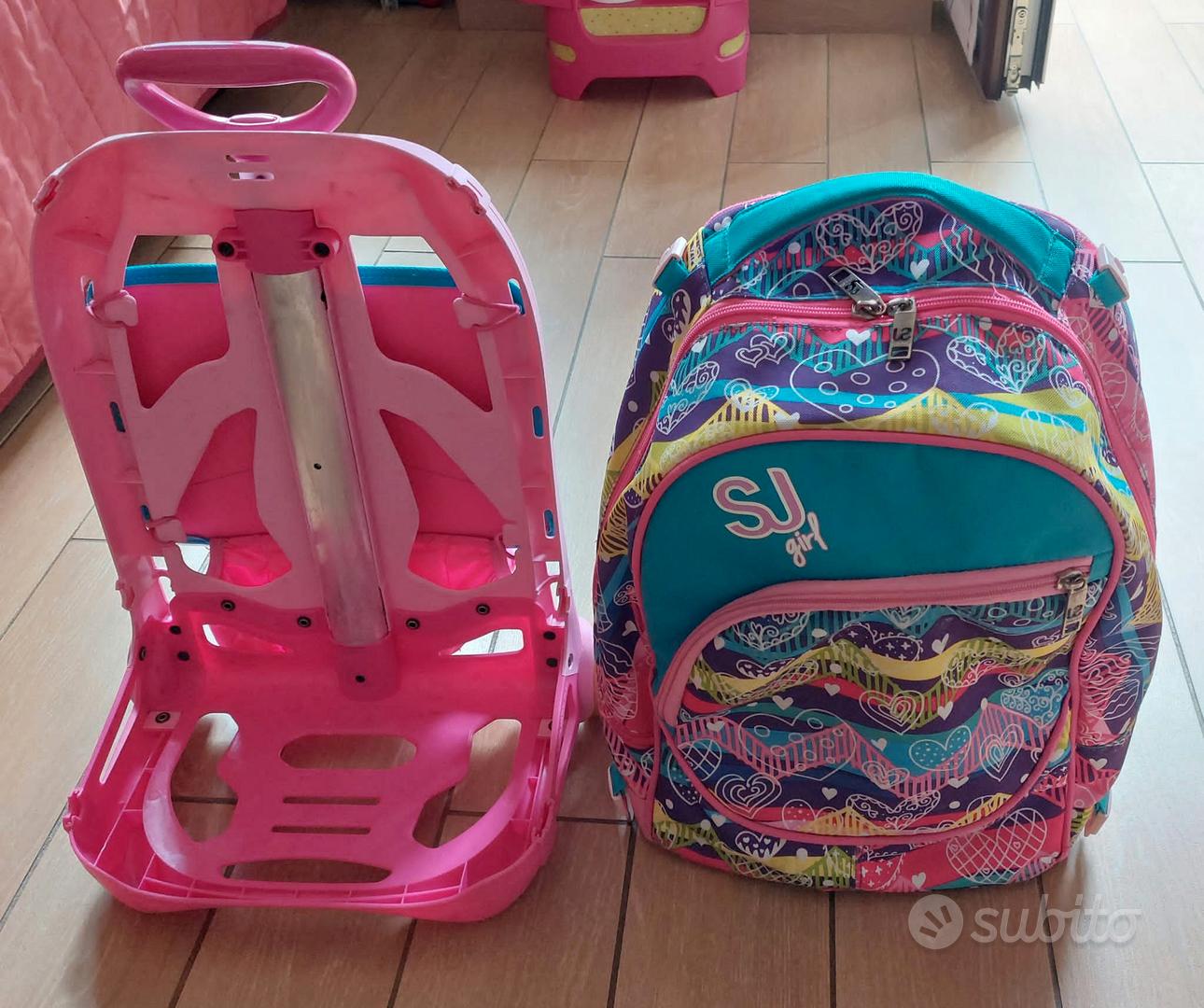 HTgroce Zaino Scuola Elementare Bambina 16 inch Trolley Zaino Bambina  Scuola Elementare Zaino Bambina Elementare Zaino con Ruote Scuola  Elementare Zaino Trolley Sganciabile. 