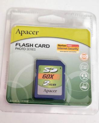Flash Card Photo Series APACER 2GB SD 60X  nuova