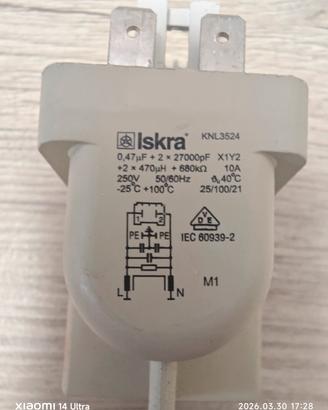 Condensatore ISKRA Filtro Antidisturbo KNL3524