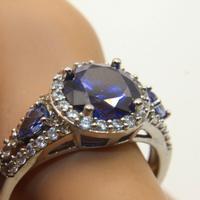 Esclusivo anello vintage argento pietre CZ