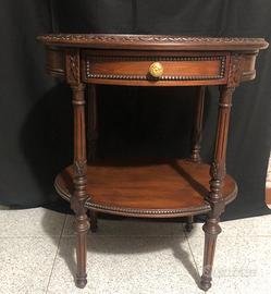 Tavolinetto ovale in legno stile Luigi XVI