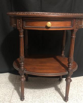 Tavolinetto ovale in legno stile Luigi XVI