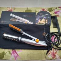 Piastra rullo con spazzola per capelli Instyler 