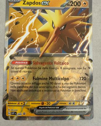 Carta pokemon Zapdos ex mega card