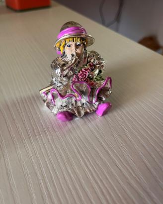 Statuina bambina Max Art laminato argento Made in