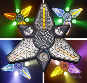 2 pcs Faro LED COB Rotante 280W RGBW DMX Foglia