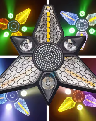 2 pcs Faro LED COB Rotante 280W RGBW DMX Foglia