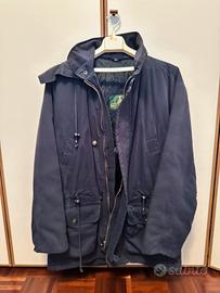 Giubbotto uomo blu scuro taglia M ma veste grande