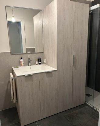 Mobile bagno-lavanderia con colonna bucato
