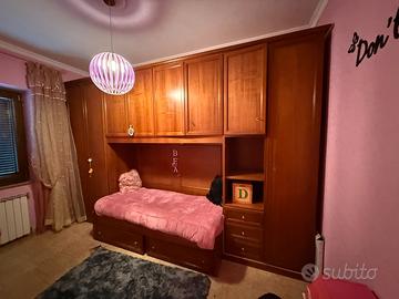 Cameretta a ponte in legno – 4,05 m – letto + arma