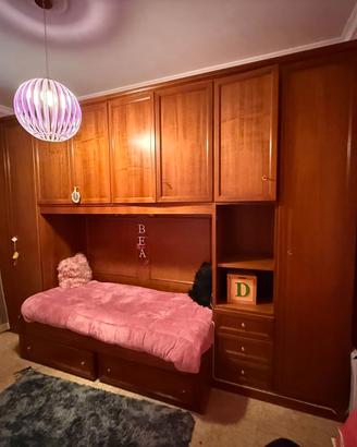 Cameretta a ponte in legno – 4,05 m – letto + arma