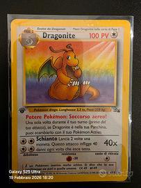 Carta pokemon prima edizione Dragonite