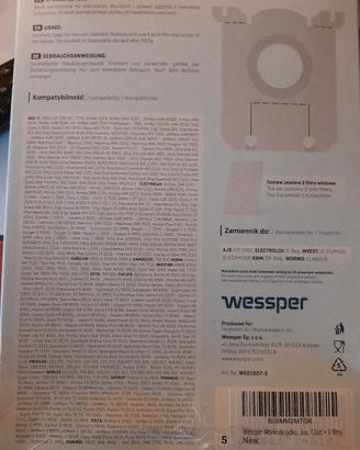 Sacchi aspirapolvere compatibilità varie 