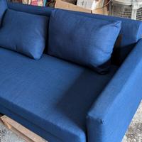 Divano letto   contenitore 3 posti  blu 