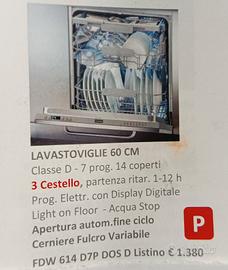 Lavastoviglie NUOVA da incasso FRANKE 