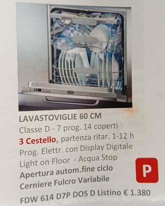  Lavastoviglie NUOVA da incasso FRANKE 