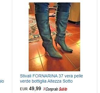Stivali 37 tacco Fornarina LDA pelle beige grigio
