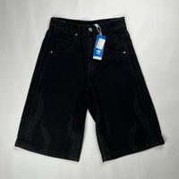 Jeans Corti Adidas Fiamme Neri