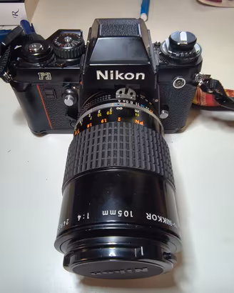 Nikon F3+ obiettivo nikkor 105 f4