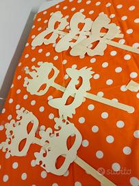 7 mascherine in legno nuove 