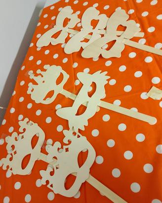 7 mascherine in legno nuove 