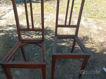 2 sedie primi '900  da tappezzare
