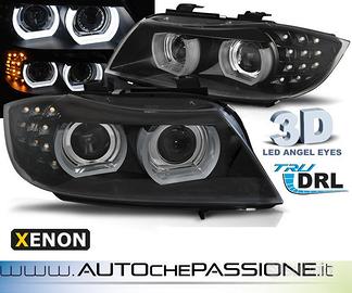 Coppia fanali anteriori neri BMW SERIE 3 E90/E91