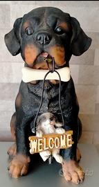 Statua Cane ROTTWEILER in resina