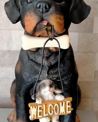 Statua Cane ROTTWEILER in resina