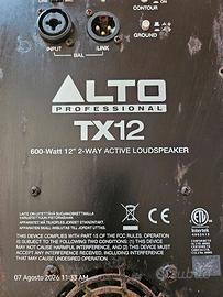 modulo amplificatore alto professional tx12 