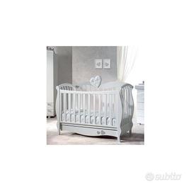 Lettino Raffaello Design Grace Bianco-Argento