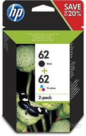 cartucce usate HP62 - nero e tricomia