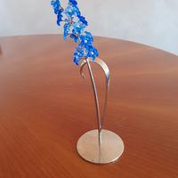Soprammobile Elegante - Fiore in Metallo Argentato