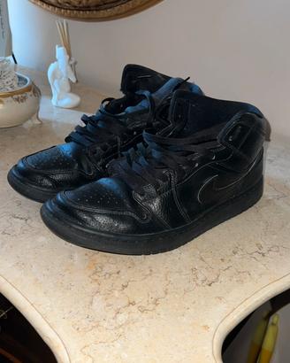 Nike air jordan 1 mid uomo nere