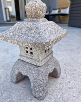 LANTERNA GIAPPONESE ZEN 34 CM CERAMICA EFFETTO PIE