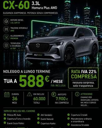 Mazda CX-60 3.3L e-SKYACTIV MHEV Homura Plus ...