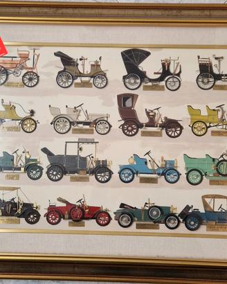 vintage auto d'epoca create completamente a mano