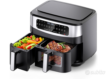 Friggitrice ad Aria XXL 10 litri Doppio Cestello