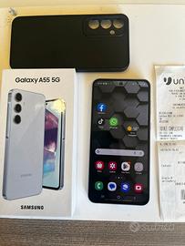 SAMSUNG A55~256 GB AWESOME ICE BLUE