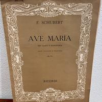 Spartito Musicale D’Epoca F.Schubert Ave Maria