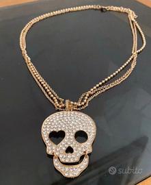 Collana teschio skull collier necklace