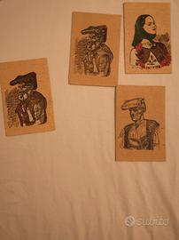 3 più 1 cartoline sughero