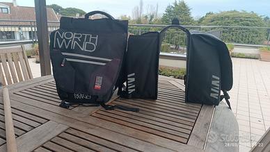 Borsa posteriore North Wind per bicicletta
