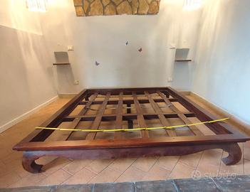 letto giapponese in pregiato legno massello