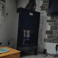 caminetto per riscaldare l'acqua 