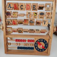 Gioco Alfabetiere pallottoliere in legno