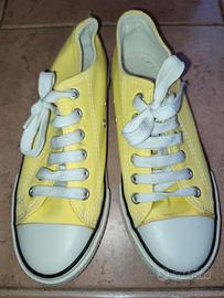 Scarpe basse di tela n.37 gialle nuove