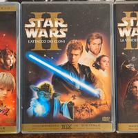 3 DVD doppi di Star Wars: episodi I, II e III