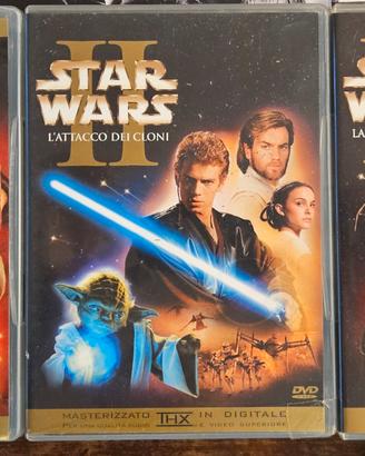 3 DVD doppi di Star Wars: episodi I, II e III